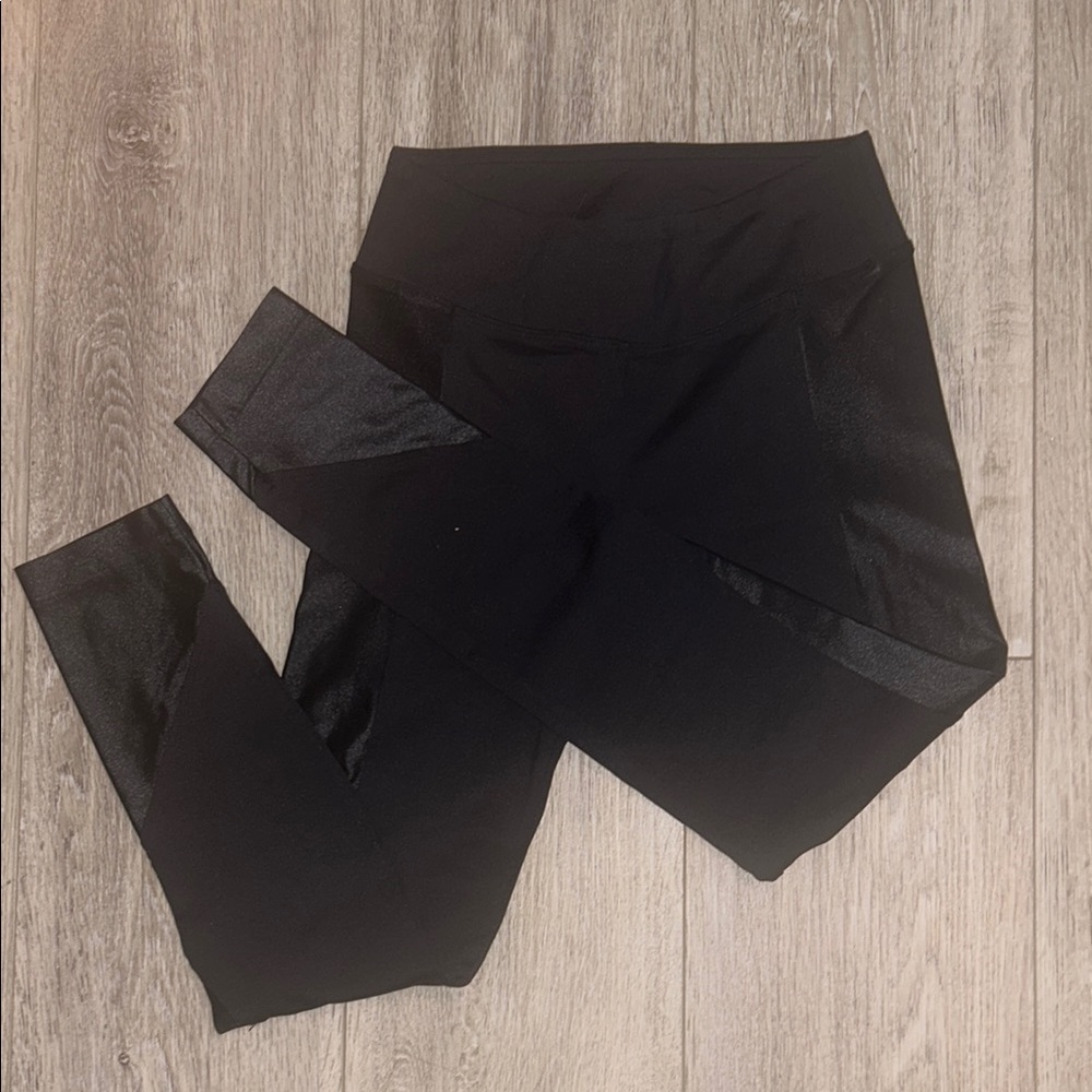 Koral Capri Faux Leather and Spandex Leggings